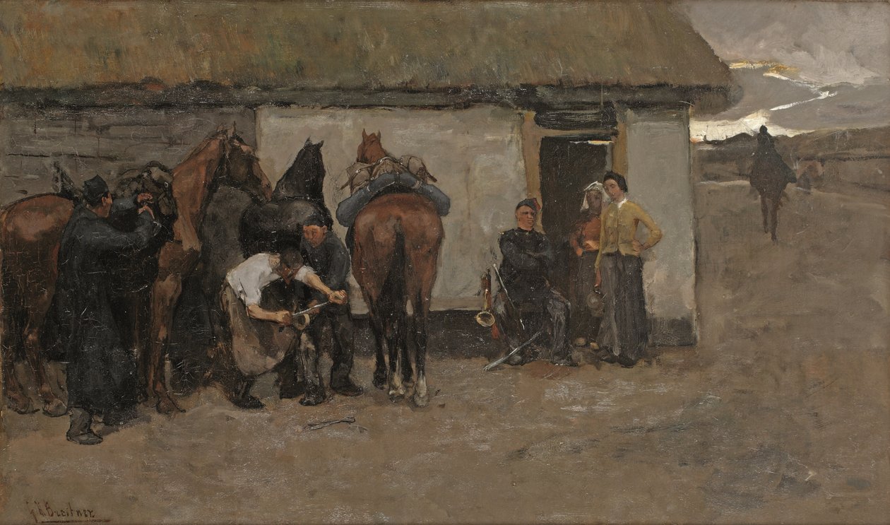 Smeden, ca. 1881-84 (olie på lærred) af Georg Hendrik Breitner