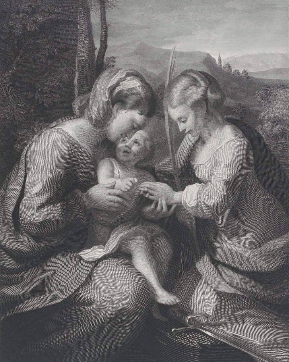 Saint Catherines mystiske ægteskab, ca. 1831. af Georg Jacob Felsing