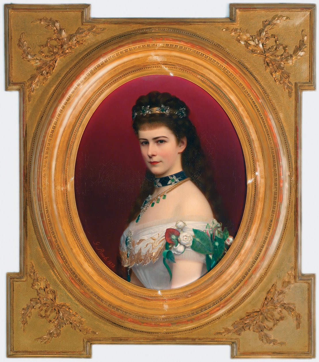Portræt af Elisabeth af Bayern med Diadem, før 1885 af Georg Martin Ignaz Raab