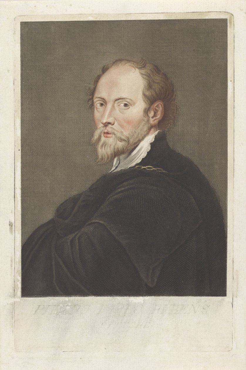 Portræt af kunstneren Peter Paul Rubens Portrætter af kunstnere (serietitel) af Georg Martin Preissler