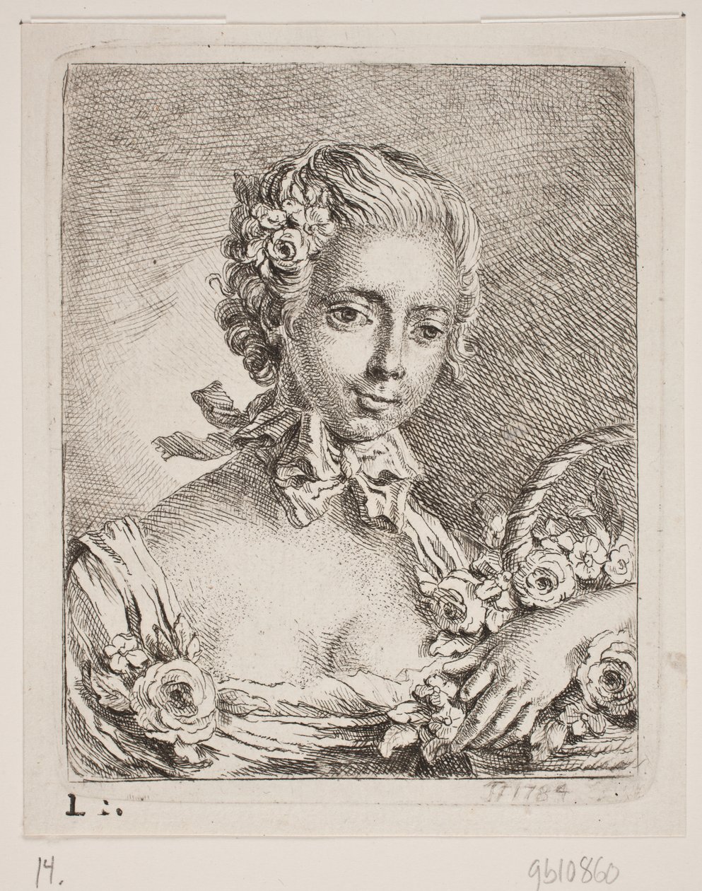 En blomsterpige af Georg Mathias Fuchs