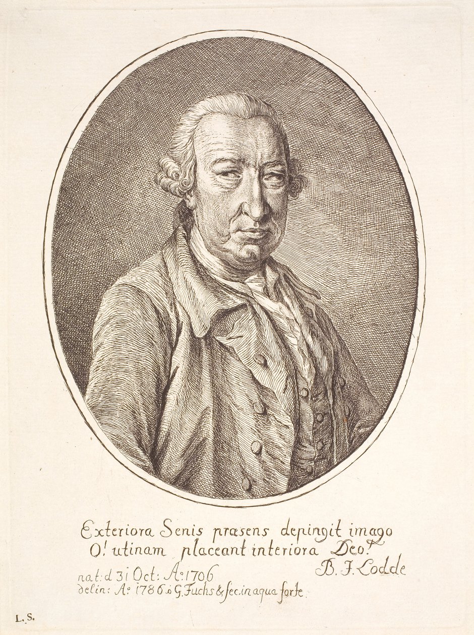 Portræt af Barthold Johan Lodde, oversætter af Georg Mathias Fuchs