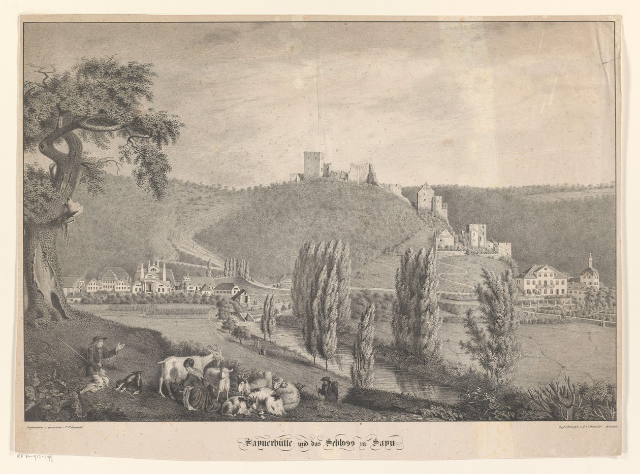 Sayner Hütte en spilleautomat Sayn Saynerhütte og Sayn Castle (titel på objektet) af Georg Osterwald