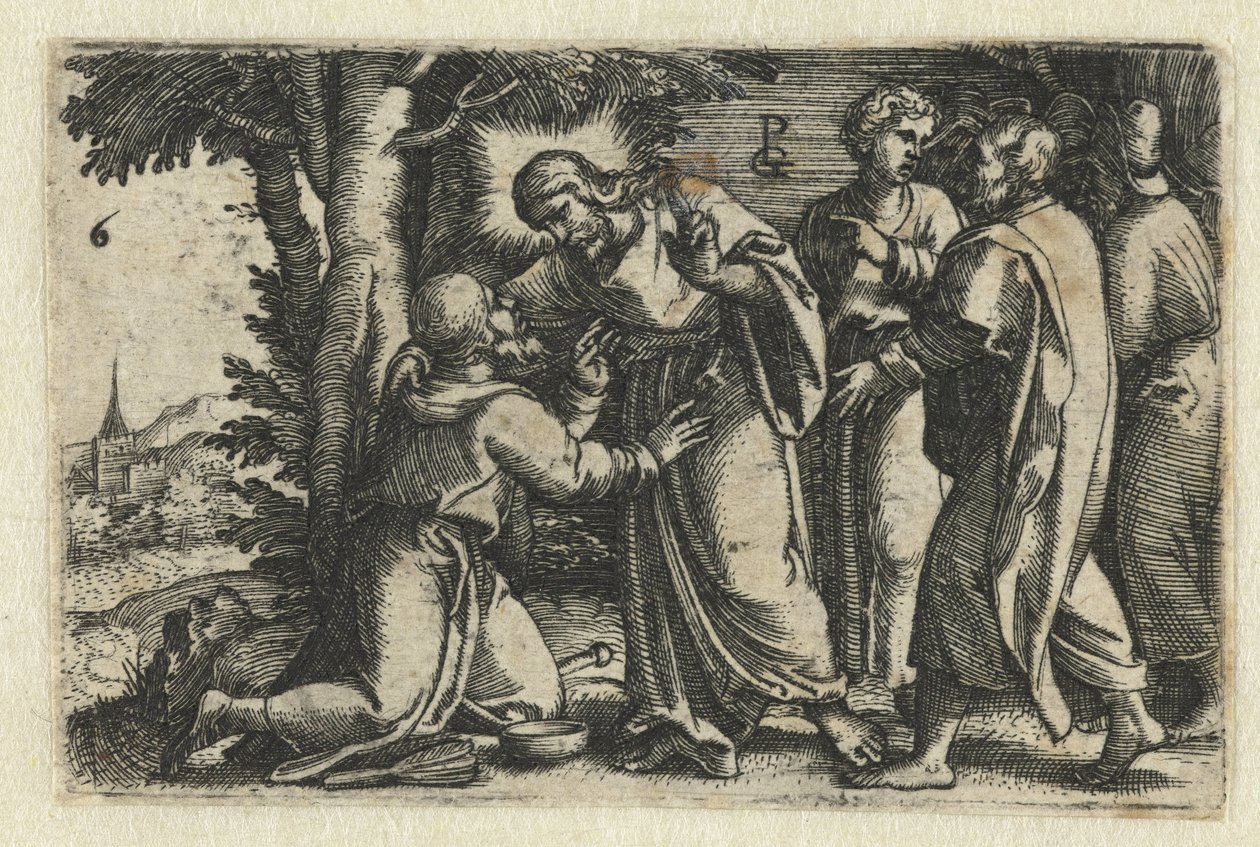 Kristus helbreder en spedalsk Life of Christ (serietitel) af Georg Pencz
