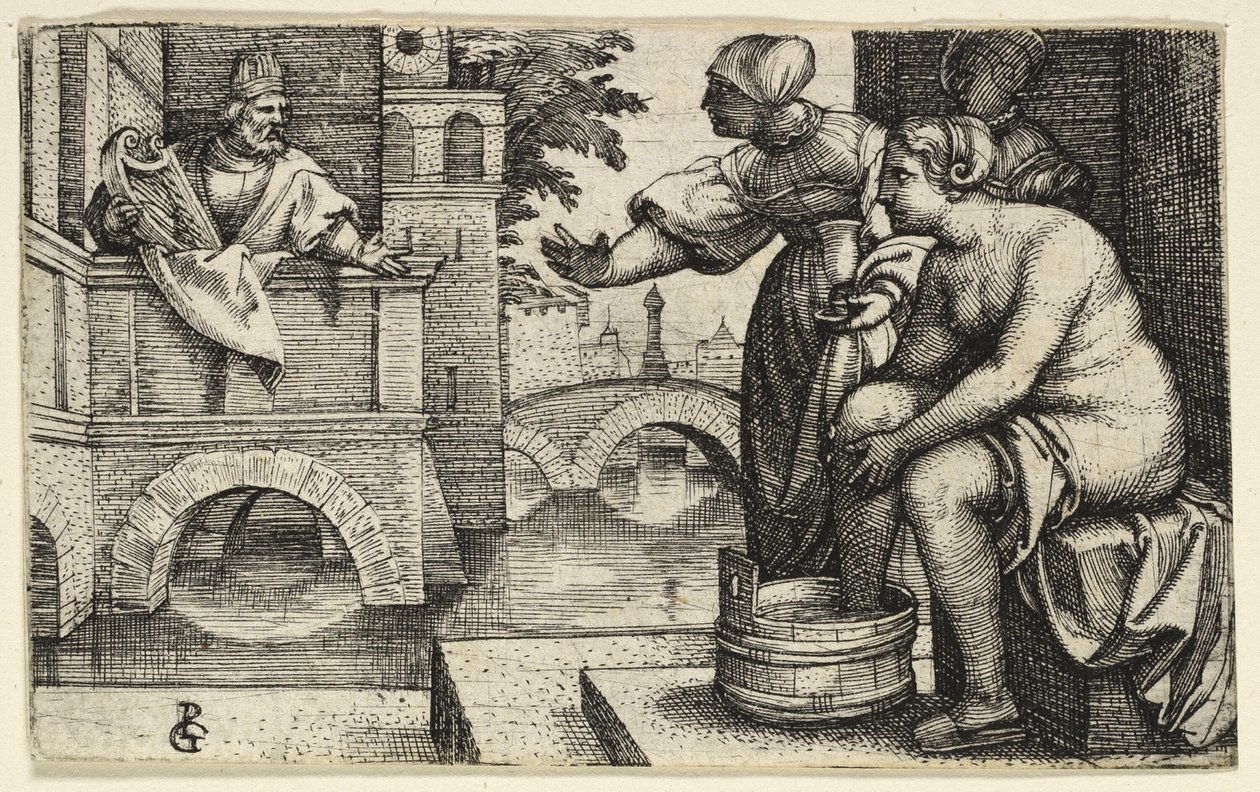 David observerer Batseba af Georg Pencz