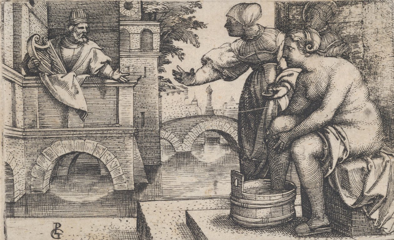 David og Batseba. af Georg Pencz
