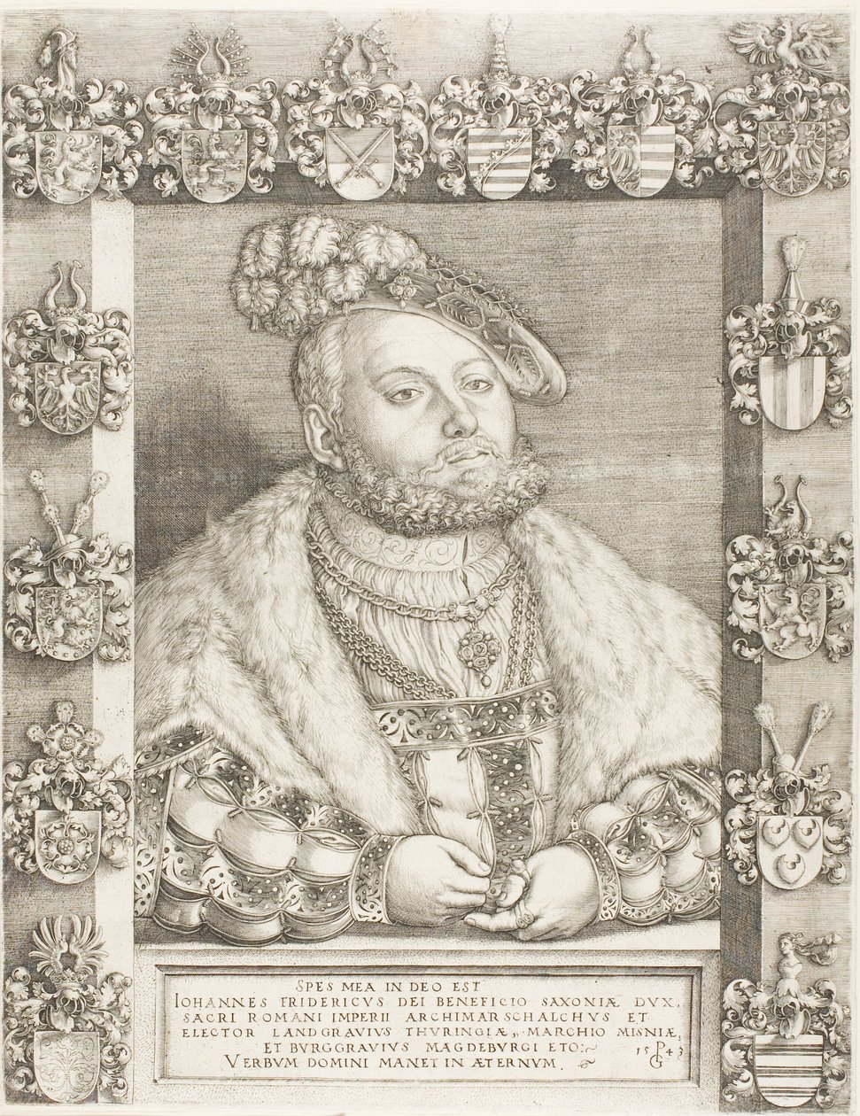Kurfyrste Johannes Frederik den Storsindede af Sachsen af Georg Pencz