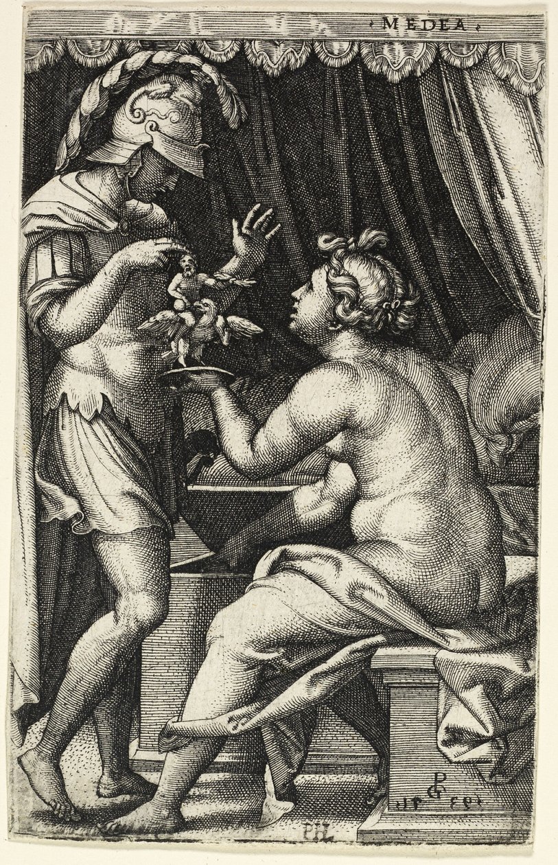 Medea og Jason, fra Græske heltinder af Georg Pencz