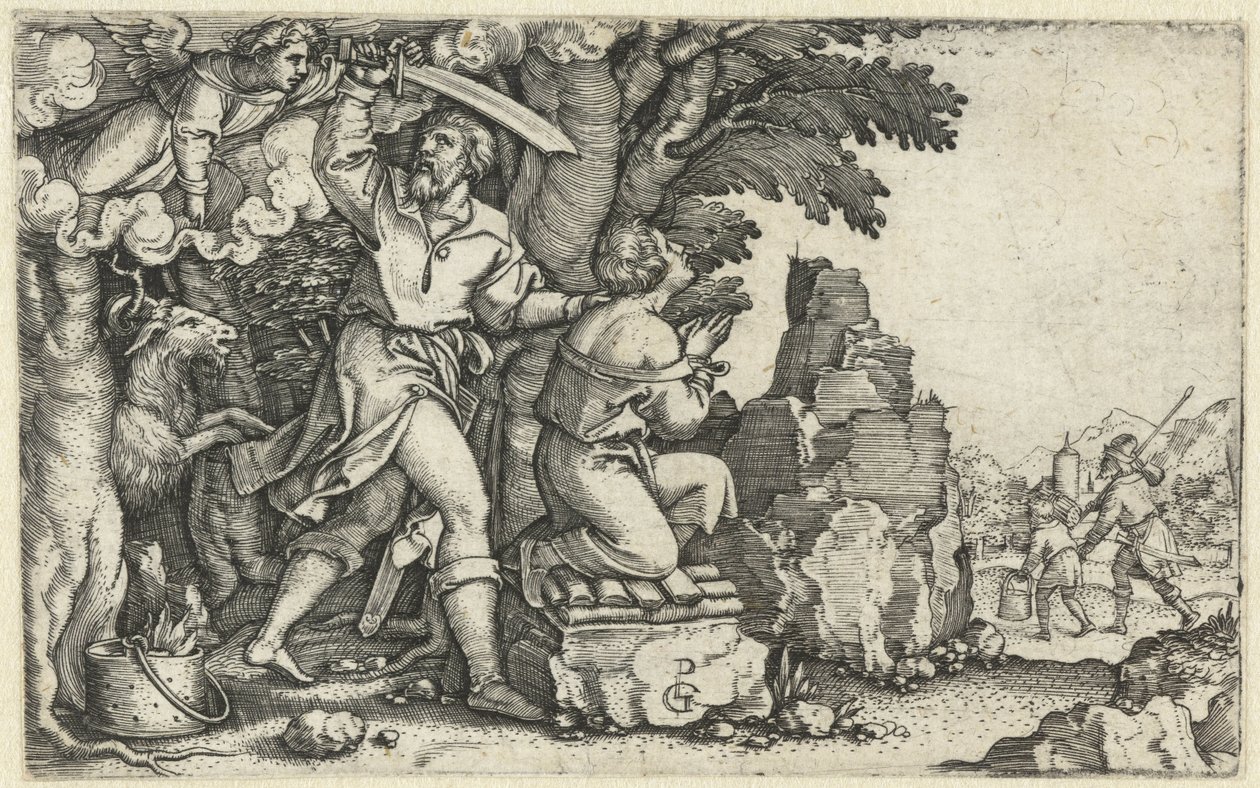 Offer af Abraham fra Isak Historien om Abraham (serietitel) af Georg Pencz