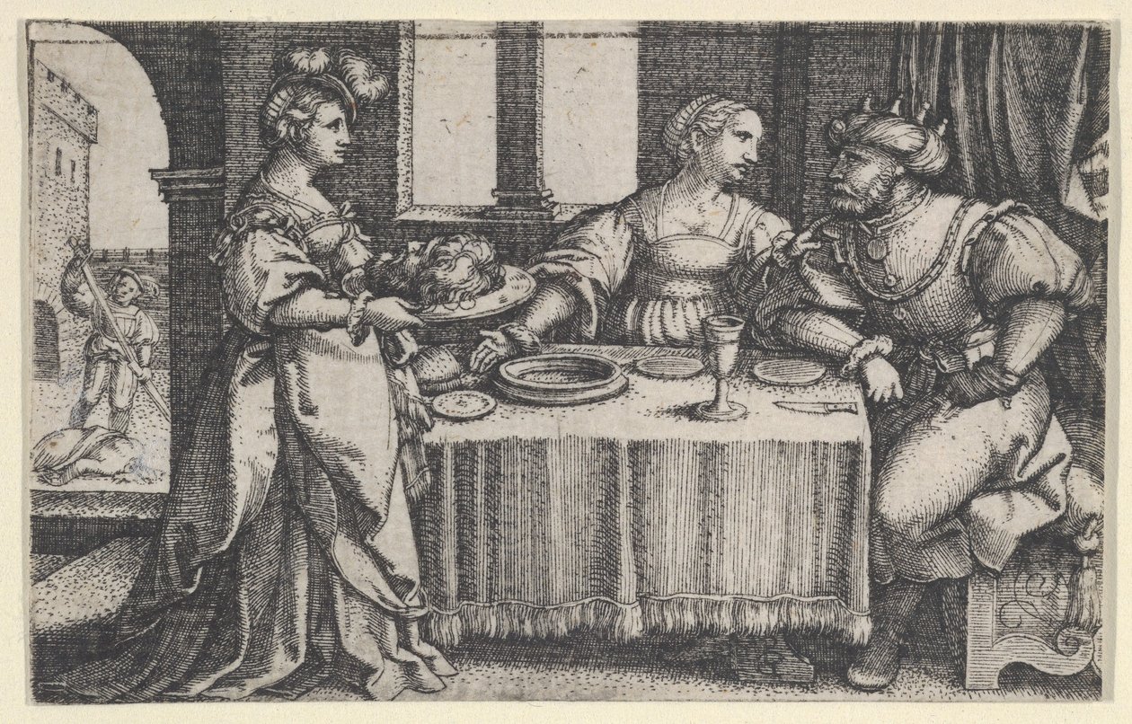 Salome med Johannes Døberens Hoved. af Georg Pencz