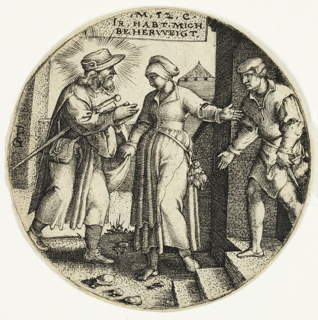 Sheltering Strangers, fra The Seven Acts of Mercy af Georg Pencz