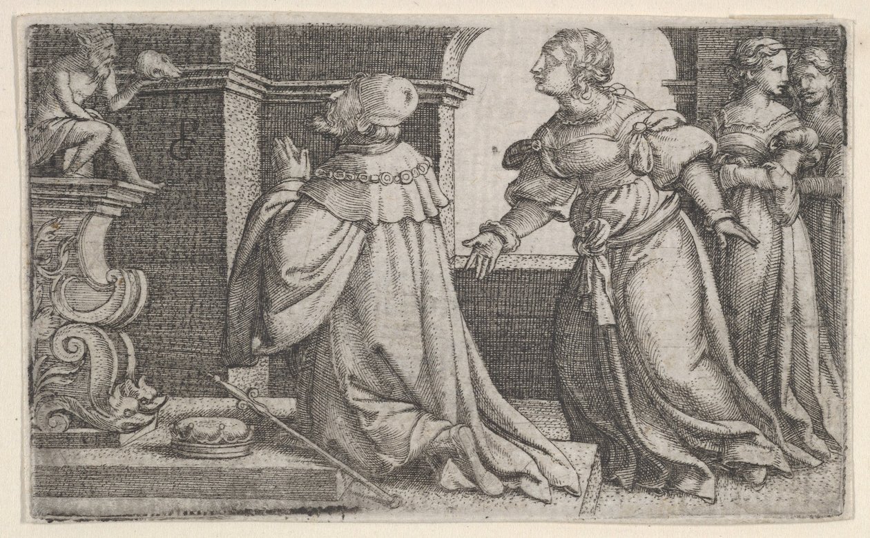 Salomon tilbeder idoler. af Georg Pencz