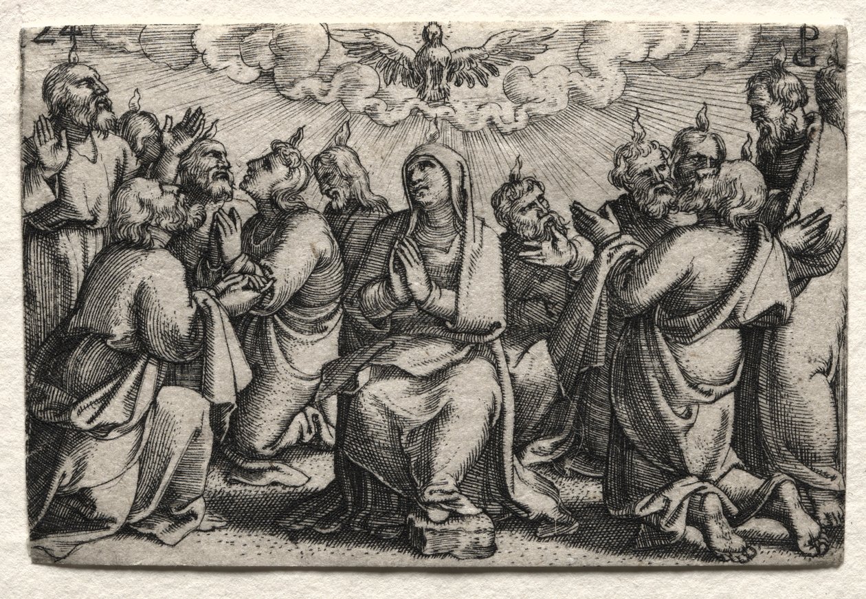 Jesu Kristi liv: Helligåndens nedstigning af Georg Pencz
