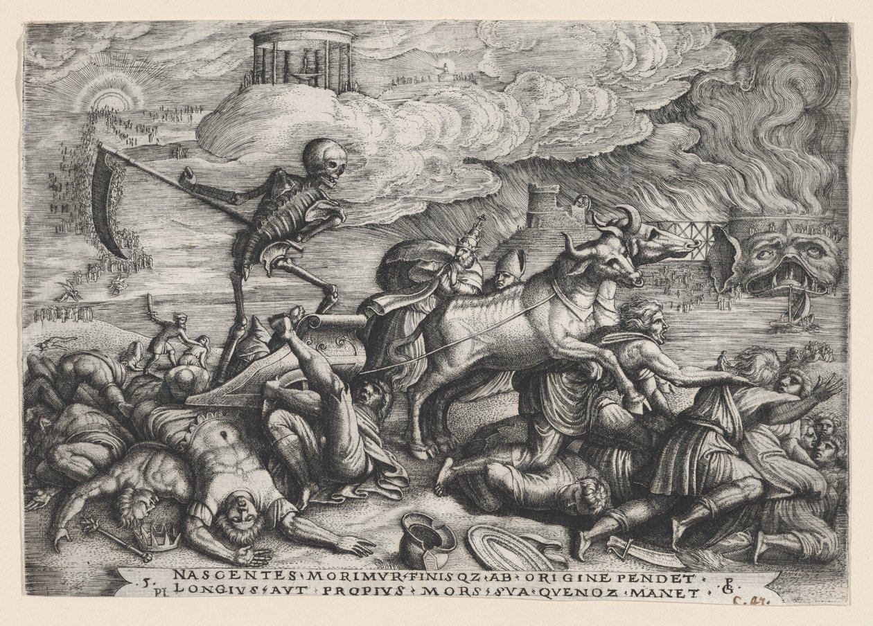 Dødens triumf til tiden, fra Petrarkas triumf. af Georg Pencz