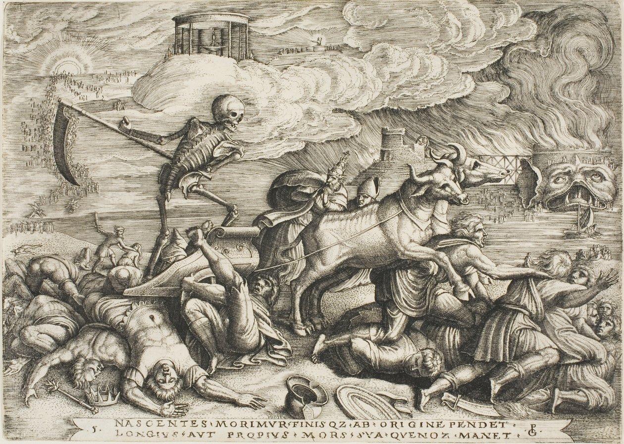 The Triumph of Death, plade fem fra The Triumphs of Petrarch af Georg Pencz