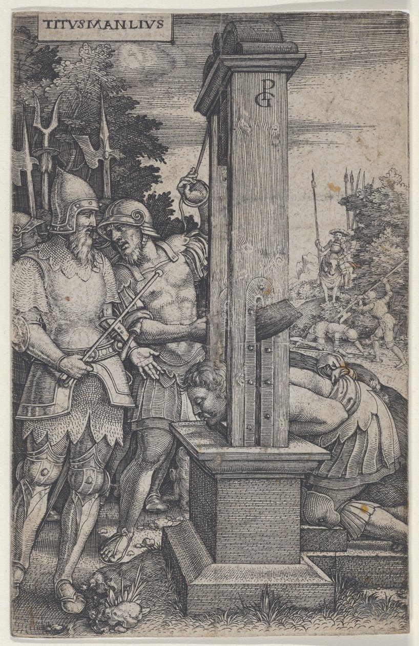 Titus Manlius, fra romerske helte, 1535. af Georg Pencz