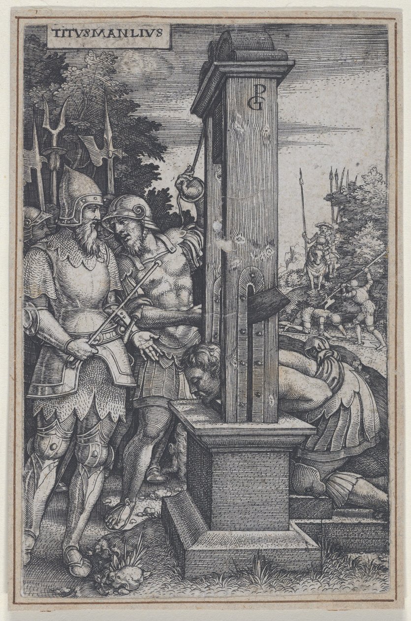 Titus Manlius, fra romerske helte, 1535. af Georg Pencz