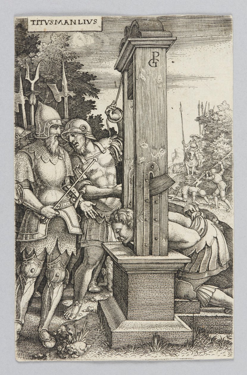 Titus Manlius overværer henrettelsen af sin søn af Georg Pencz