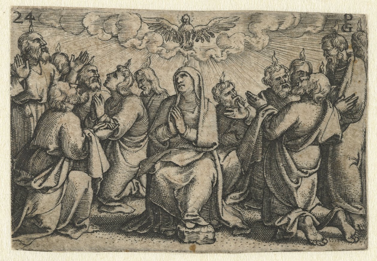 Helligåndens udgydelse pinse Life of Christ (serietitel) af Georg Pencz