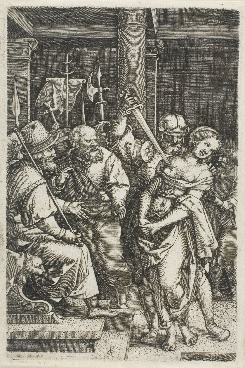 Virginius dræber sin datter af Georg Pencz