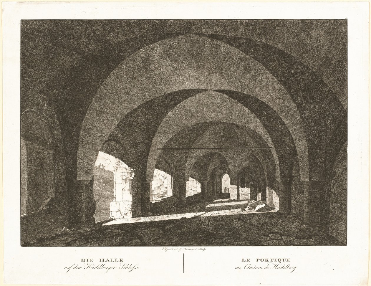 Hallen i Heidelberg Slot af Georg Primavesi, after Peter Speeth
