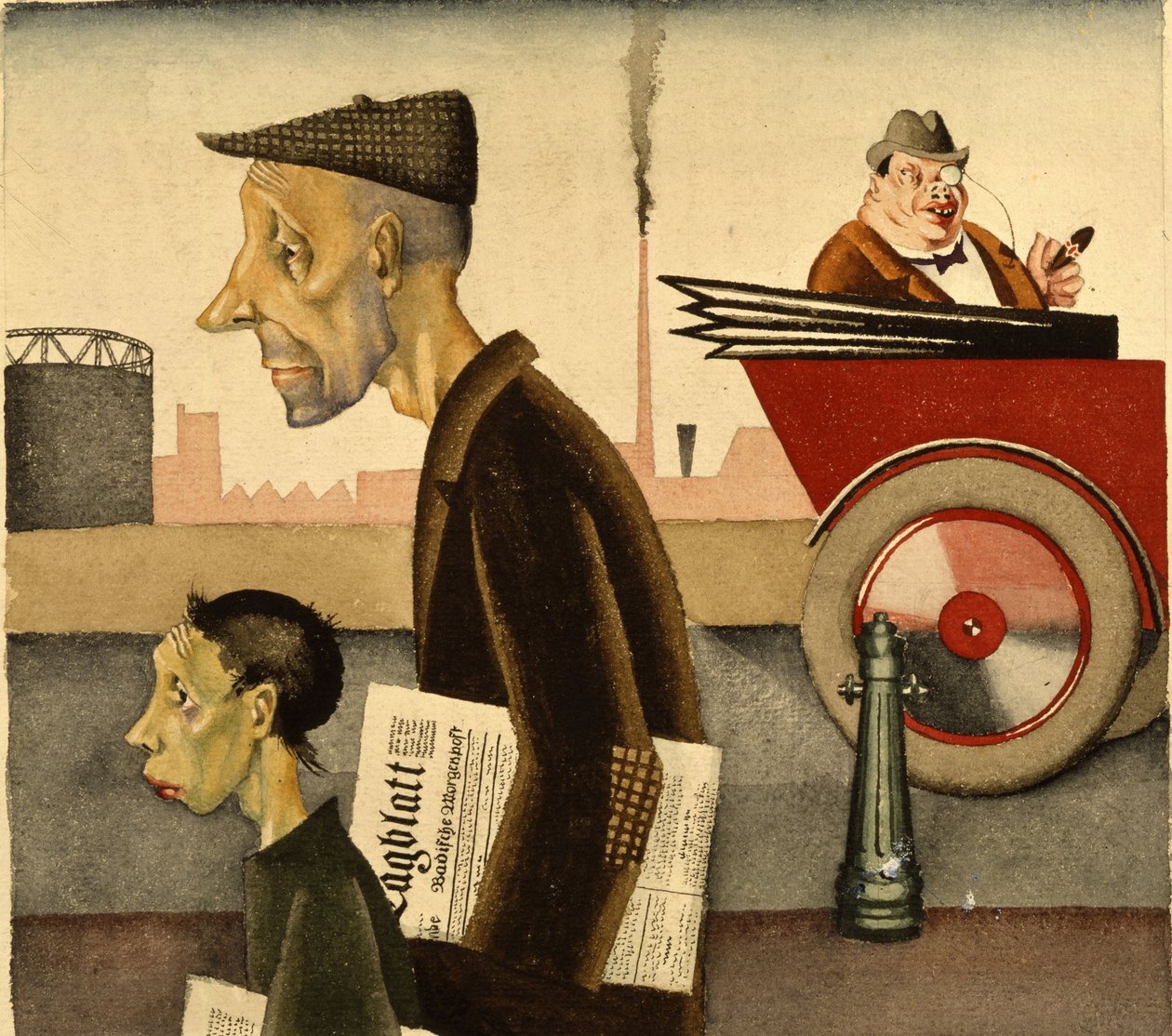 Avisfolk af Georg Scholz (1890-1945) af Georg Scholz