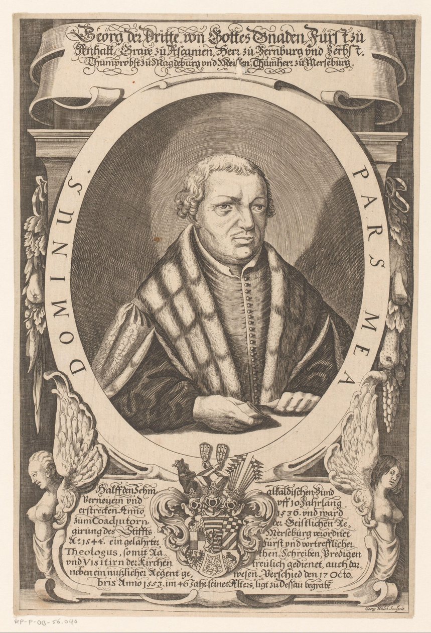Portræt af Georg III, Prins af Anhalt-Dessau af Georg Walch