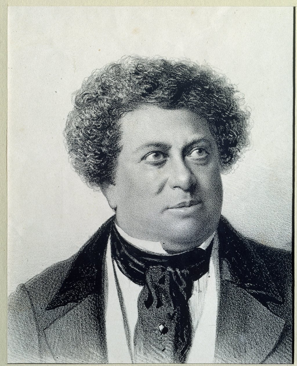 Portræt af forfatteren Alexandre Dumas (1802-1870) af Georg Wilhelm Timm