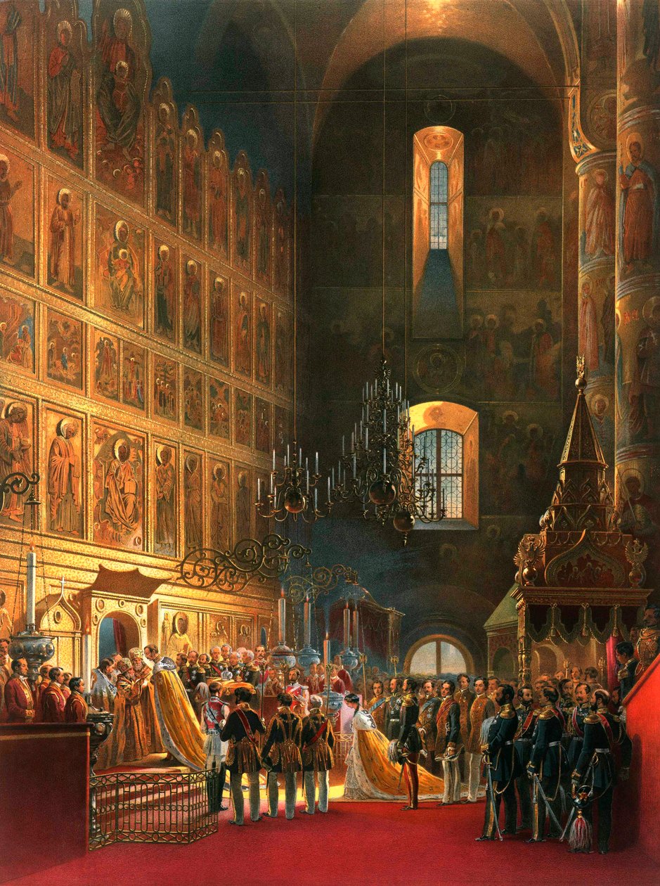 Salvelsen af zar Alexander II af Rusland, Moskva, 1856. af Georg Wilhelm Timm