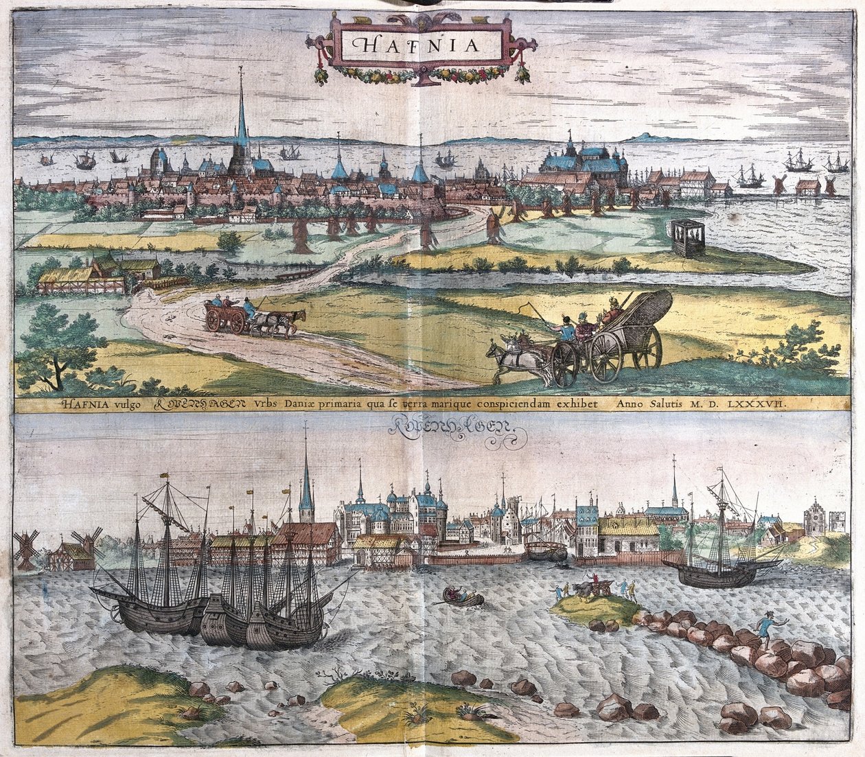 København, illustration fra af Georg Braun und Franz Hogenberg