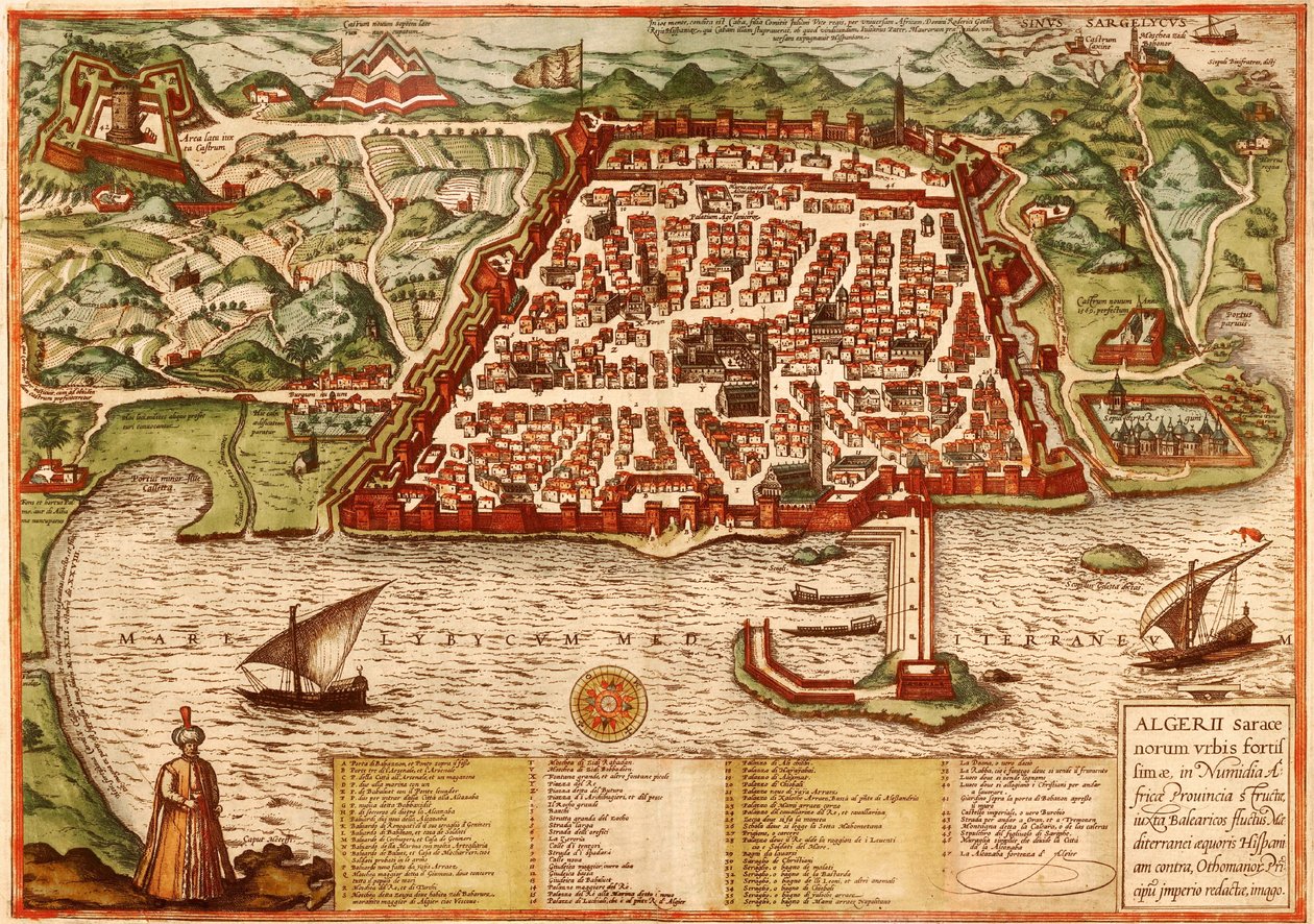 Algier, Algeriet af Georg and Hogenberg Franz (1535 90) Braun