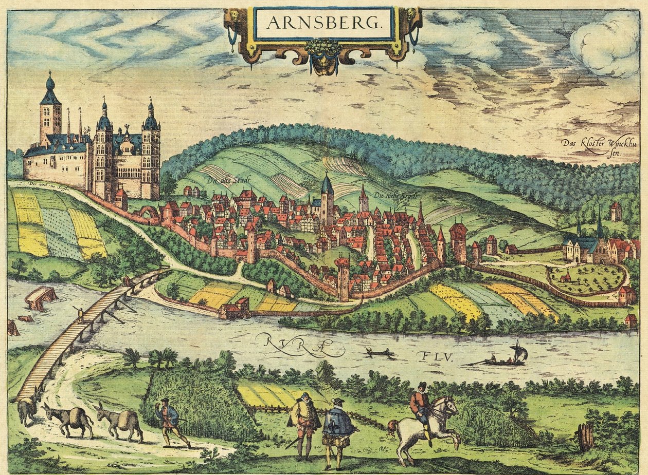 Arnsberg af Georg and Hogenberg Franz (1535 90) Braun