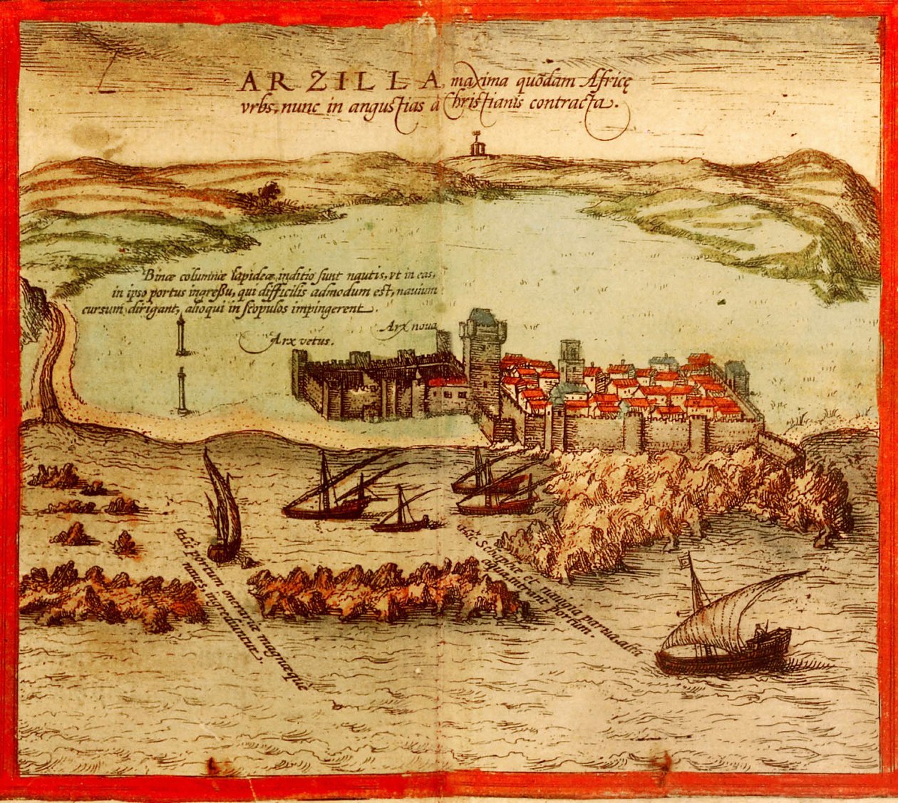 Asilah, Marokko af Georg and Hogenberg Franz (1535 90) Braun
