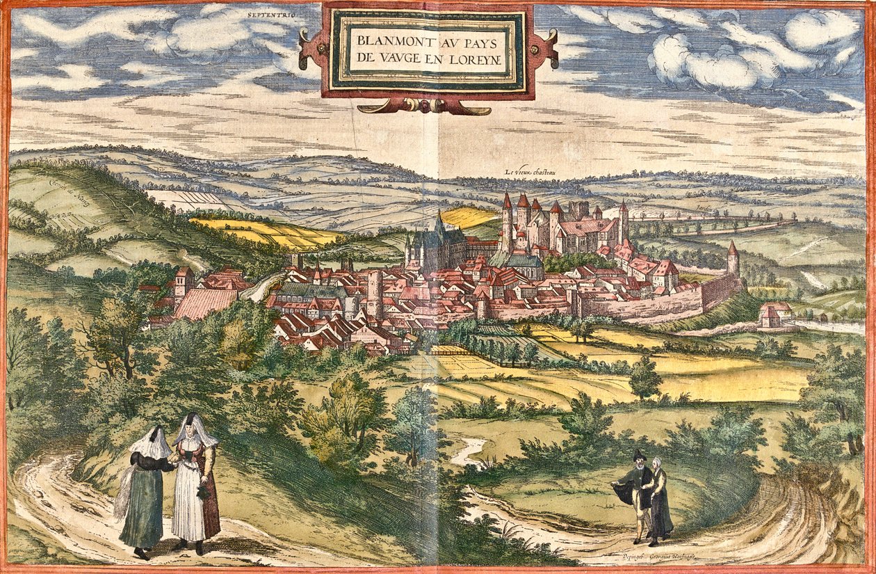 Blâmont, Frankrig af Georg and Hogenberg Franz (1535 90) Braun