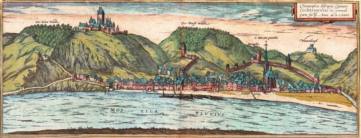 Cochem af Georg and Hogenberg Franz (1535 90) Braun