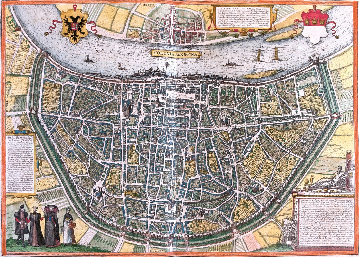 Köln, Tyskland af Georg and Hogenberg Franz (1535 90) Braun