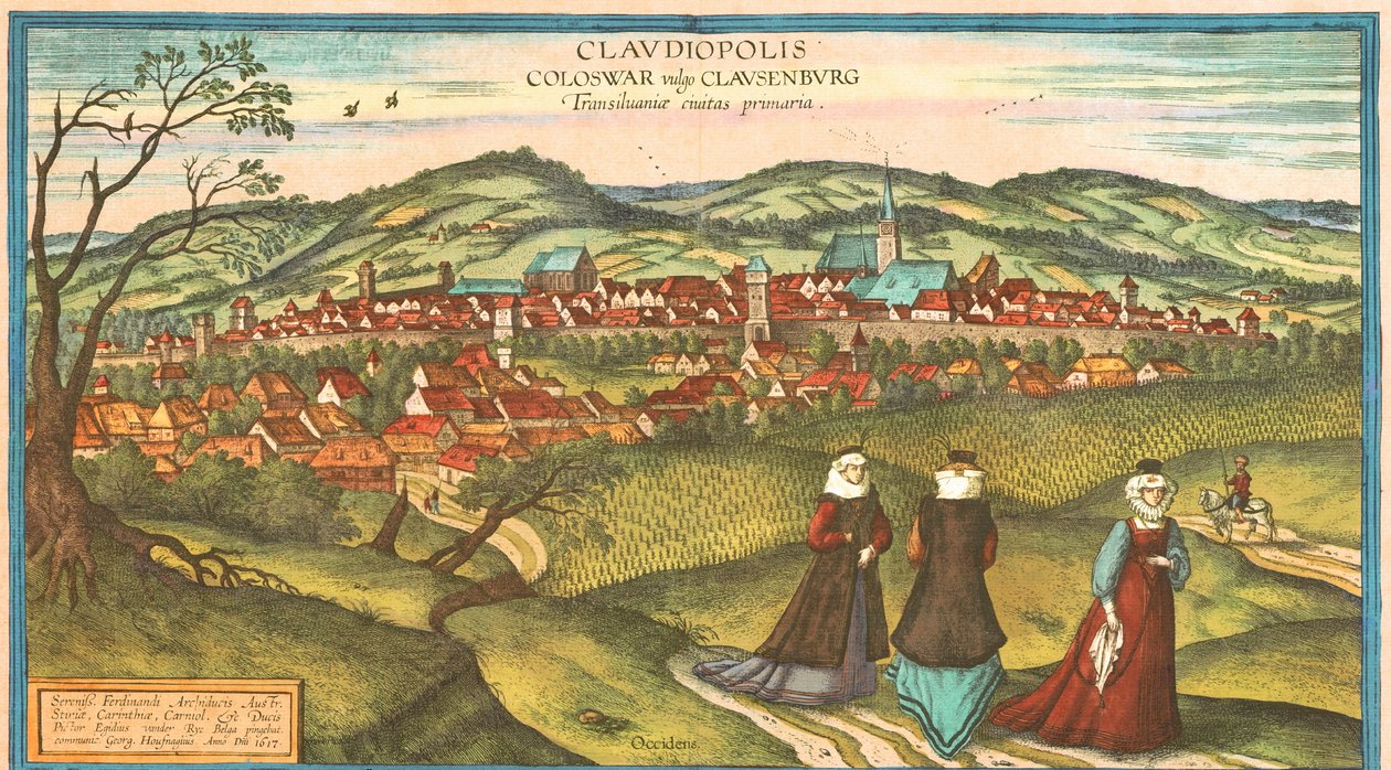 Dacia, Rumænien af Georg and Hogenberg Franz (1535 90) Braun