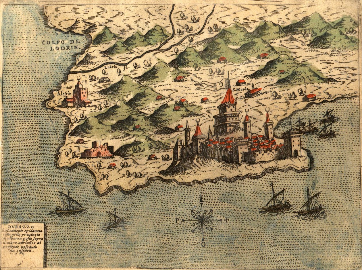 Dalmatien af Georg and Hogenberg Franz (1535 90) Braun