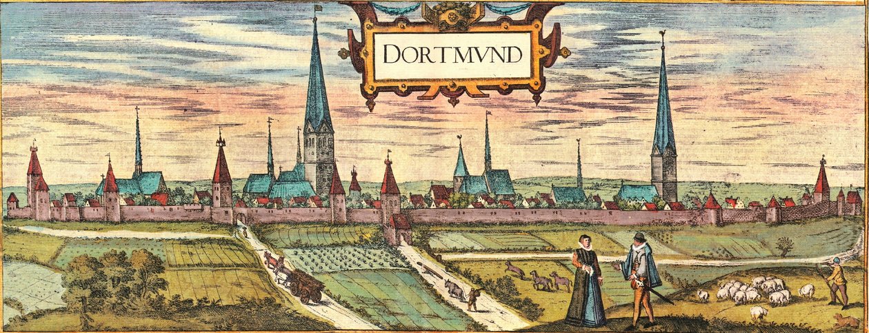 Dortmund af Georg and Hogenberg Franz (1535-90) Braun
