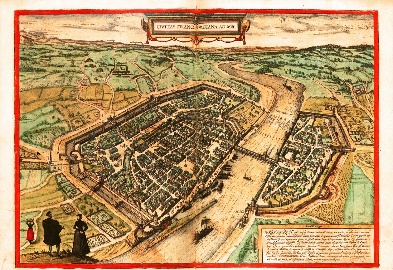 Frankfurt ved Main af Georg and Hogenberg Franz (1535 90) Braun