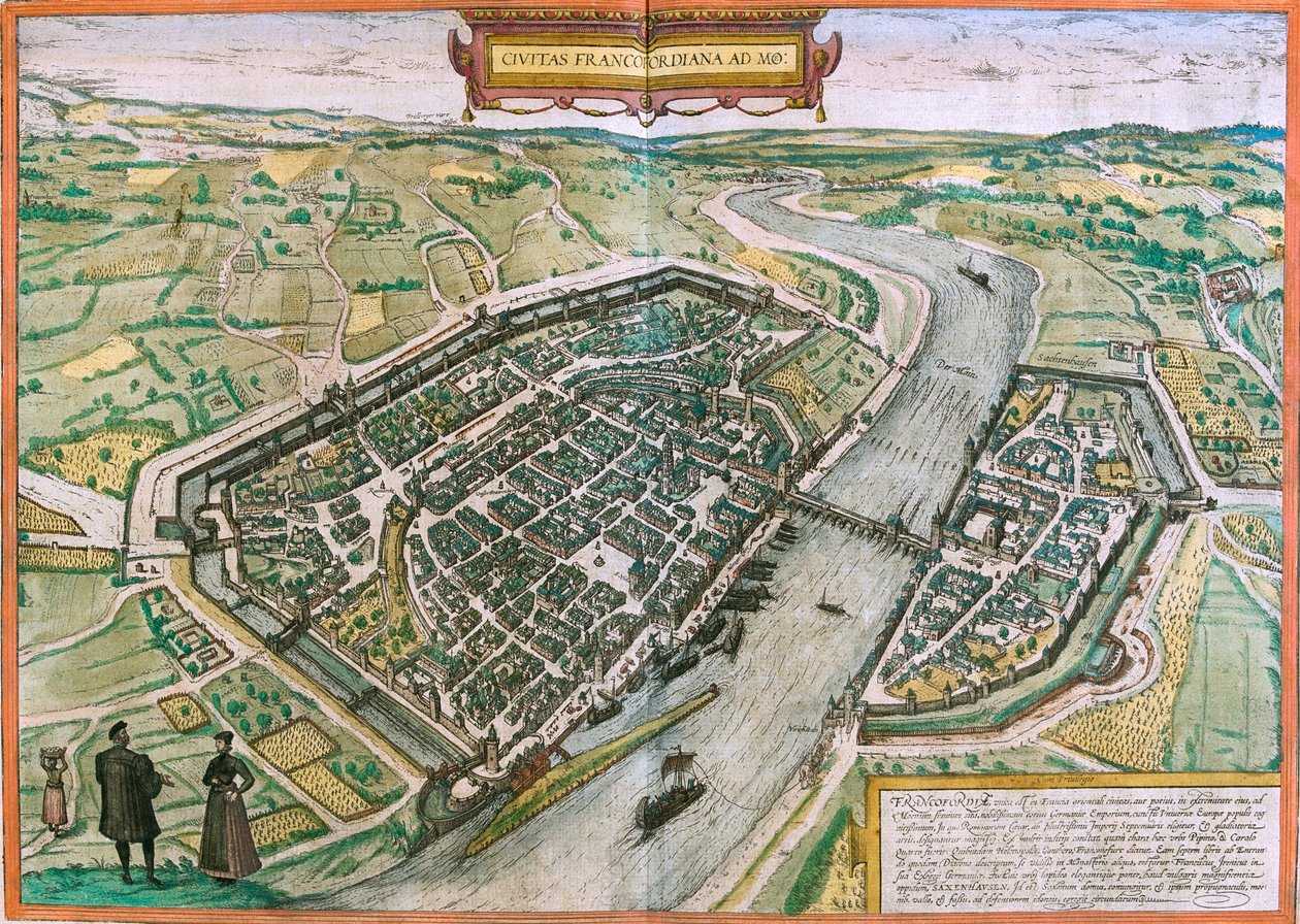 Frankfurt , Tyskland af Georg and Hogenberg Franz (1535 90) Braun