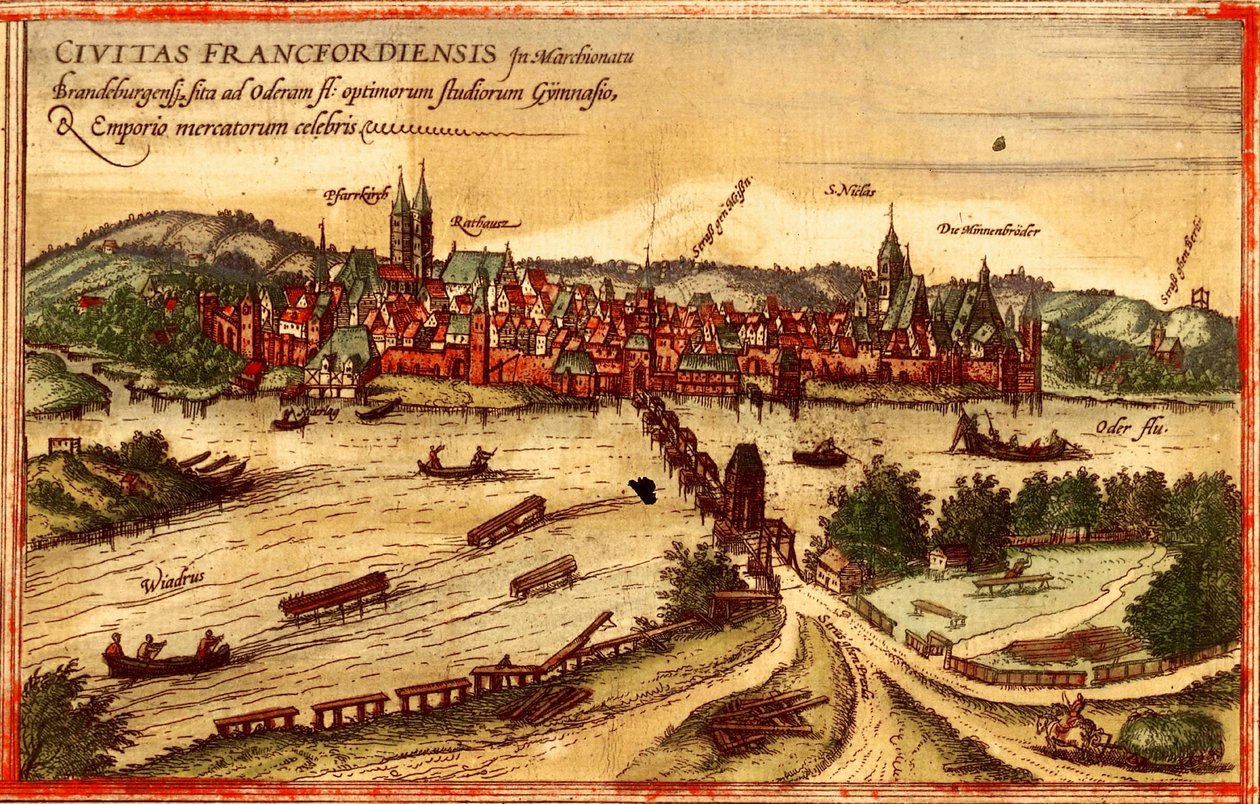 Frankfurt an der Oder af Georg and Hogenberg Franz (1535 90) Braun
