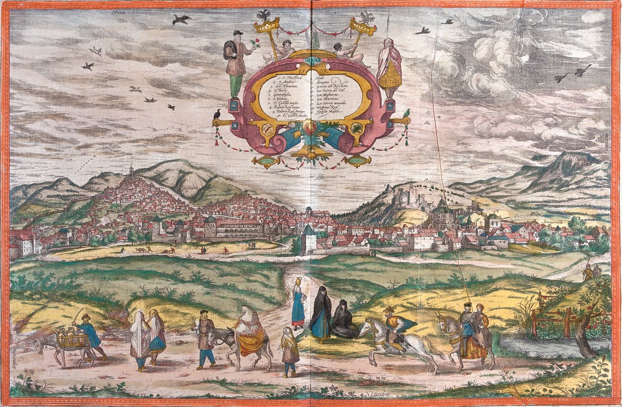 Granada, Spanien af Georg and Hogenberg Franz (1535 90) Braun