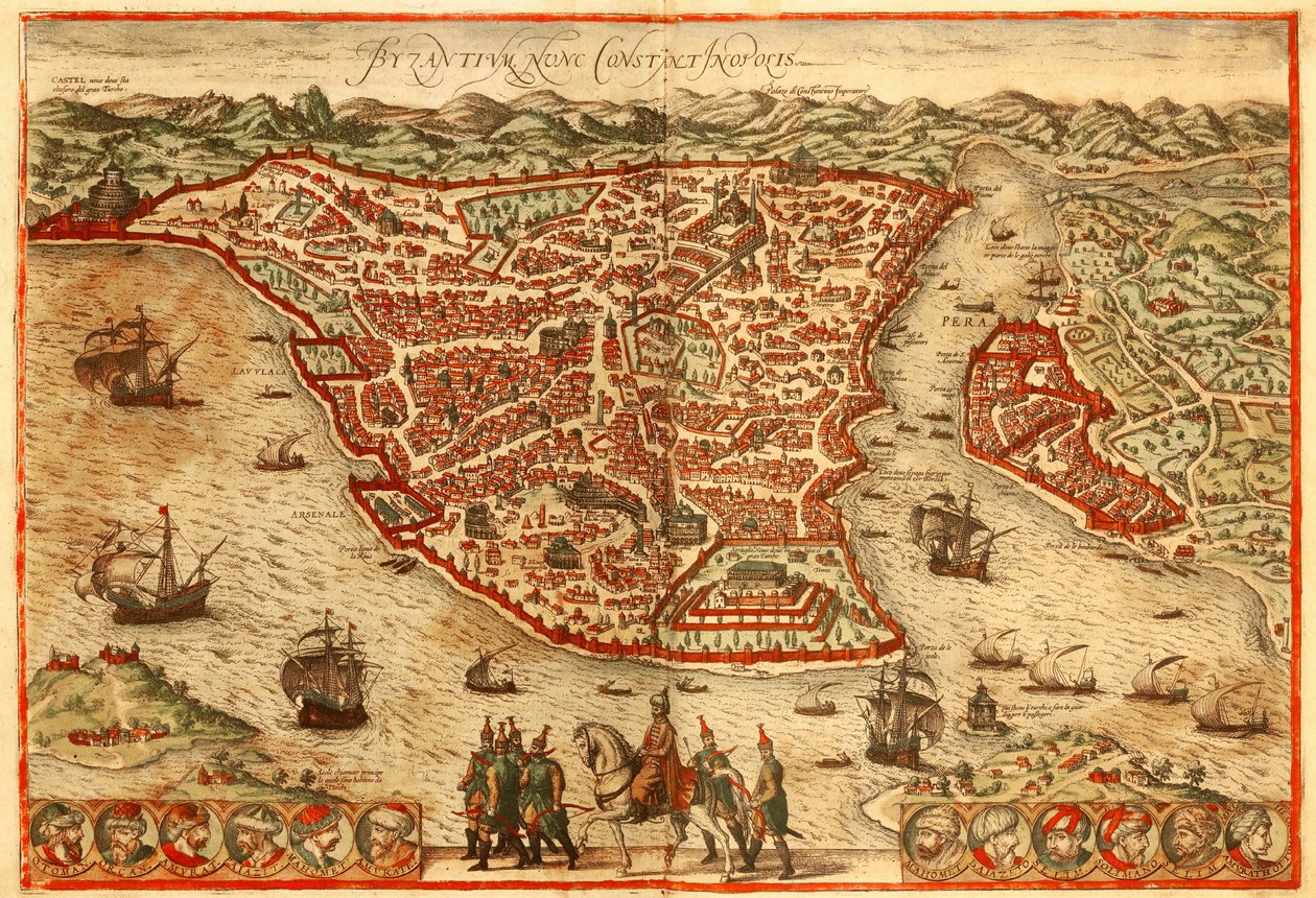 Istanbul af Georg and Hogenberg Franz (1535 90) Braun