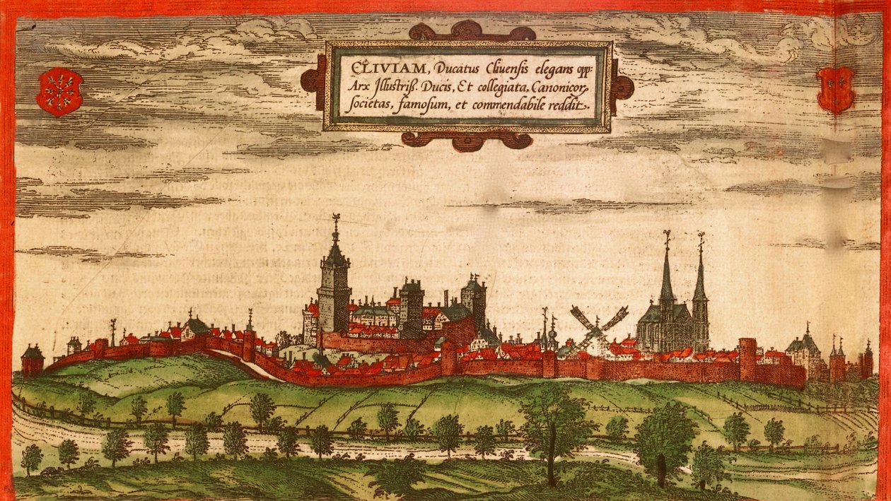 Kleve, Tyskland af Georg and Hogenberg Franz (1535 90) Braun