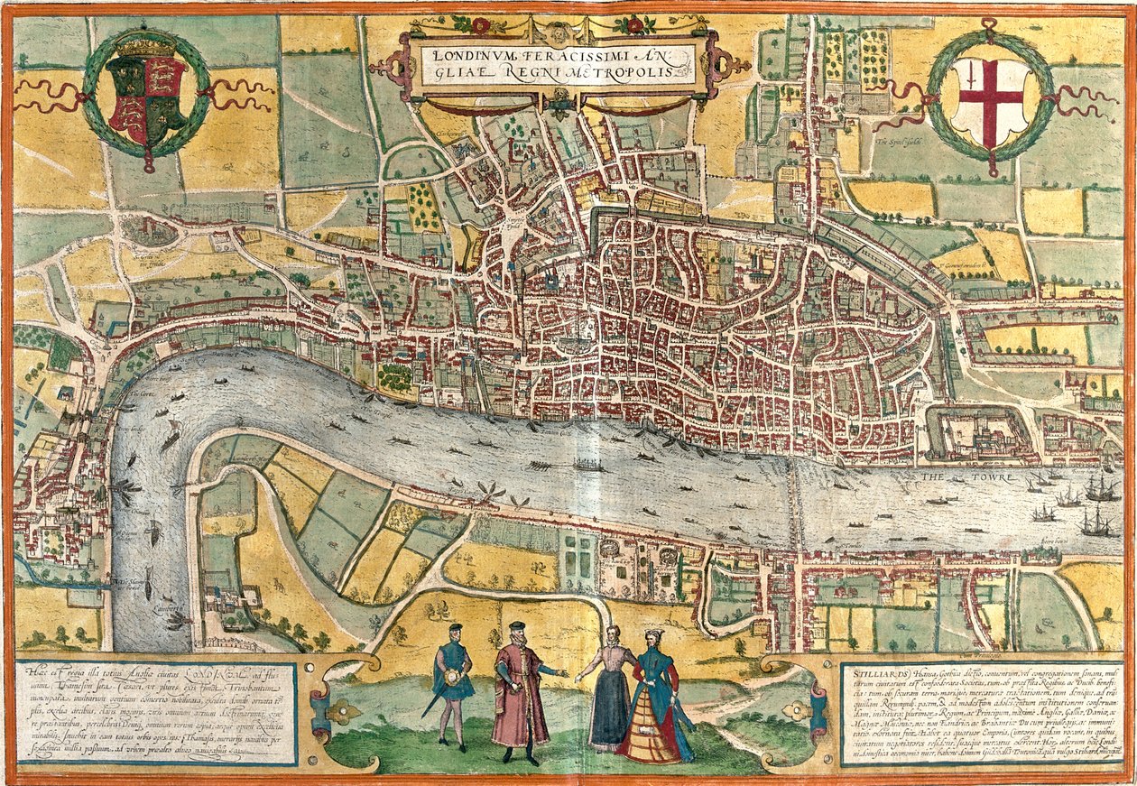 London, Storbritannien af Georg and Hogenberg Franz (1535 90) Braun