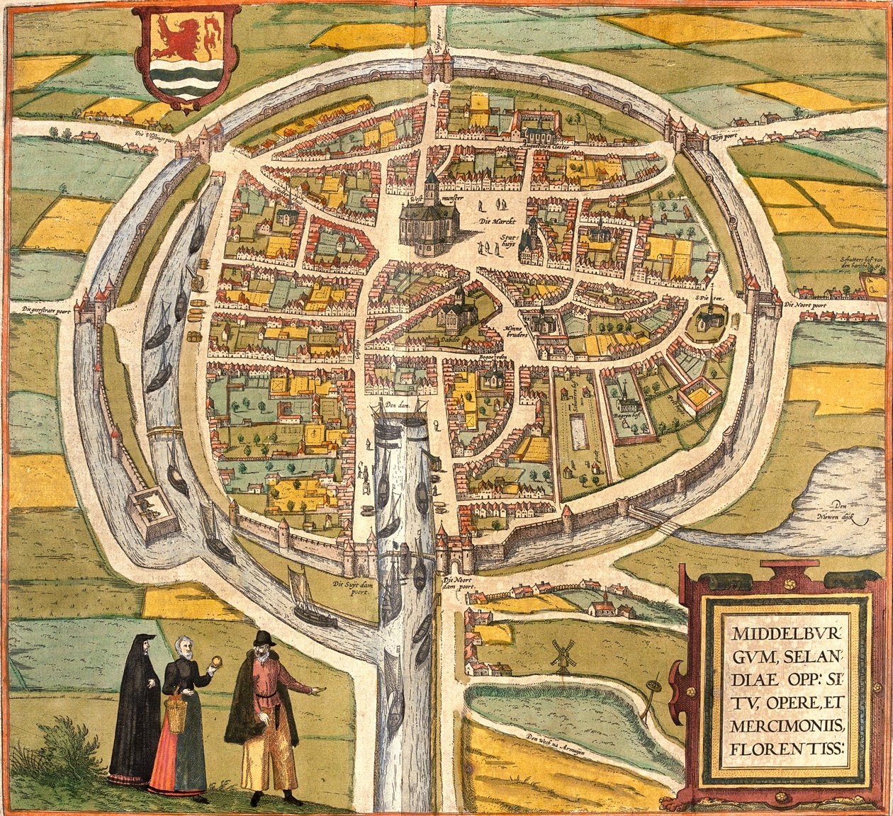Middelburg, Holland af Georg and Hogenberg Franz (1535 90) Braun