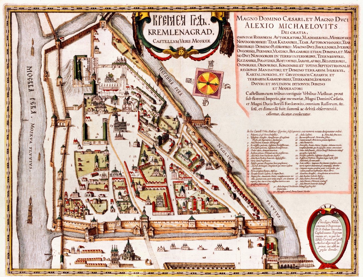 Moskva, Moskva, Rusland af Georg and Hogenberg Franz (1535 90) Braun