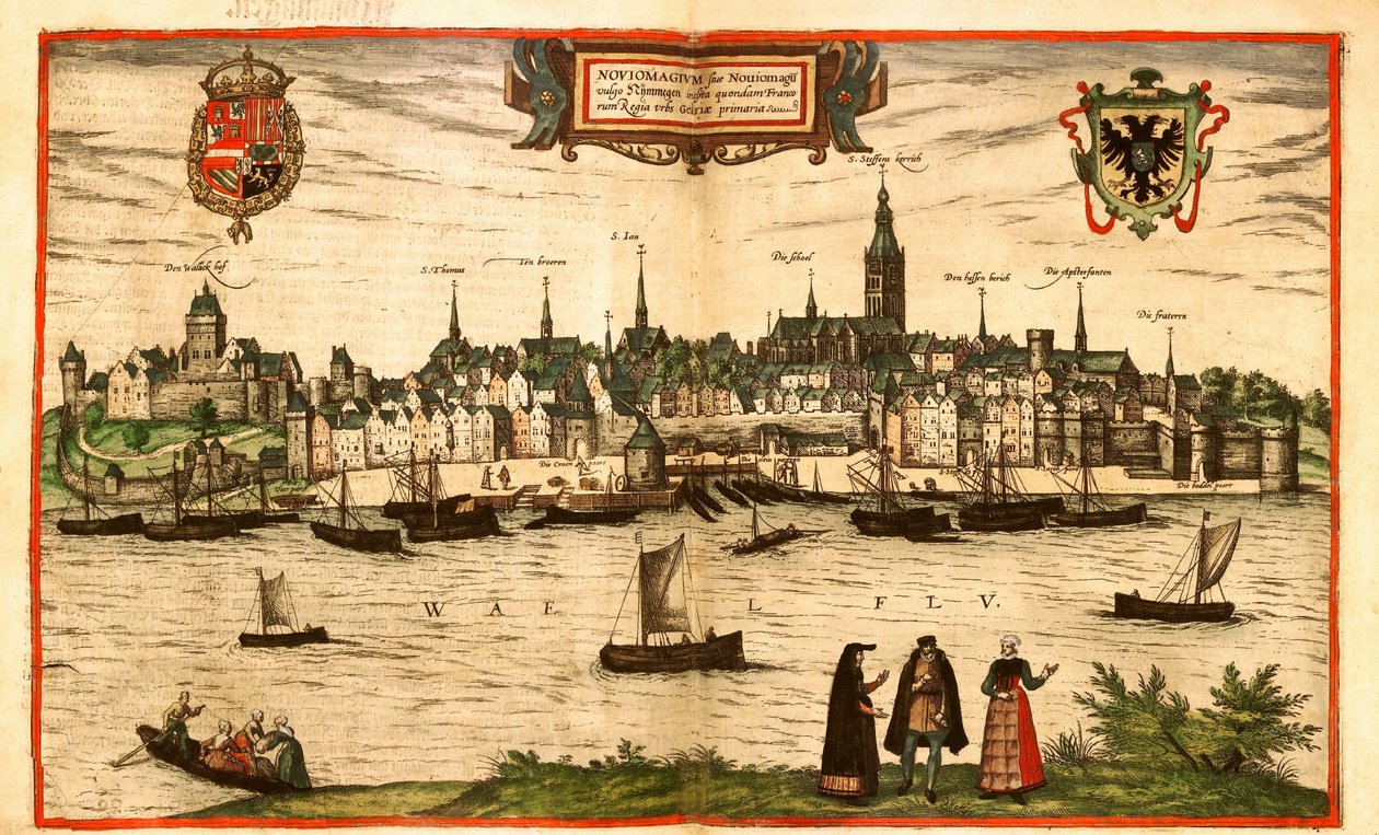 Nijmegen, Holland af Georg and Hogenberg Franz (1535 90) Braun
