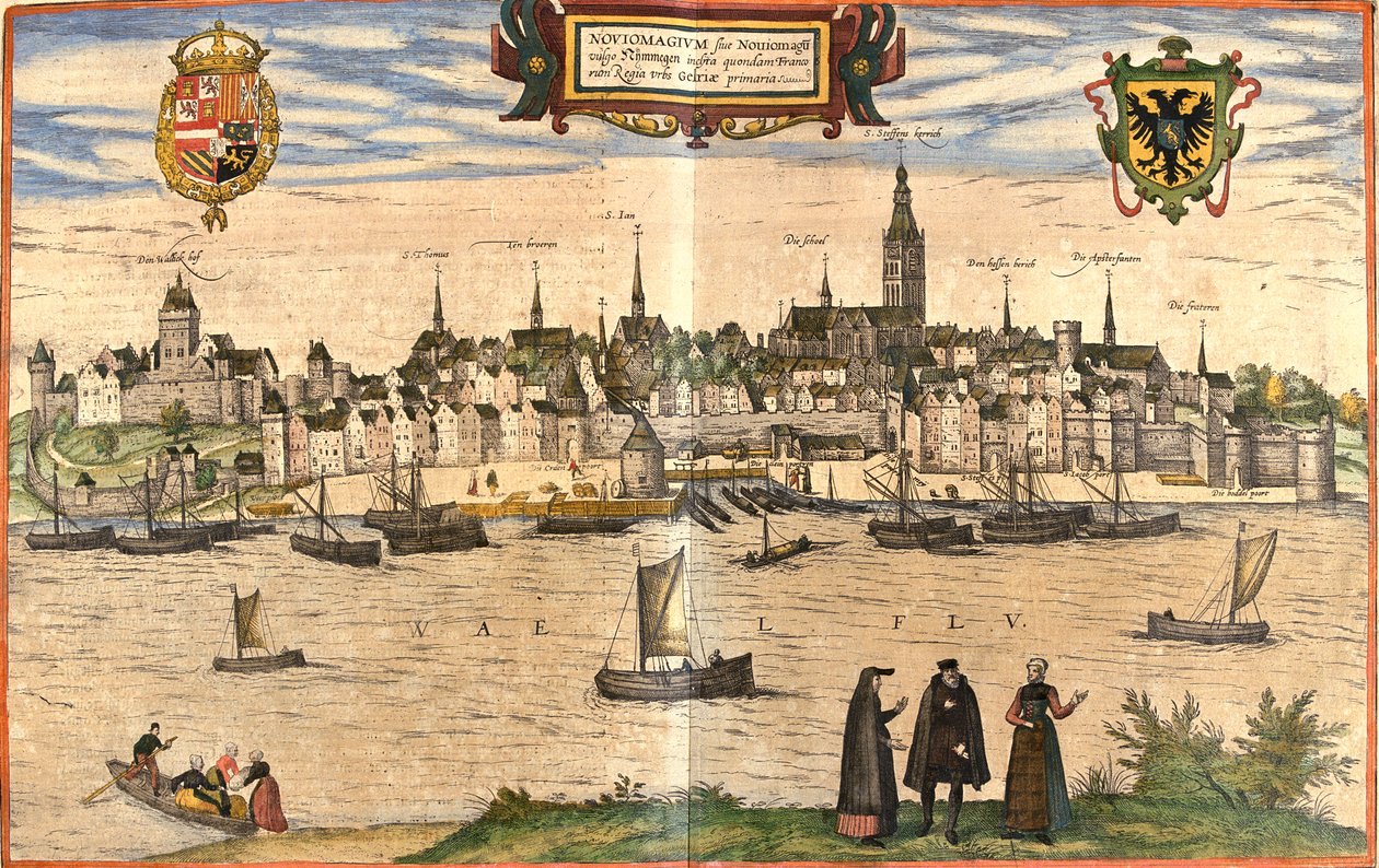 Nijmegen, Holland af Georg and Hogenberg Franz (1535 90) Braun